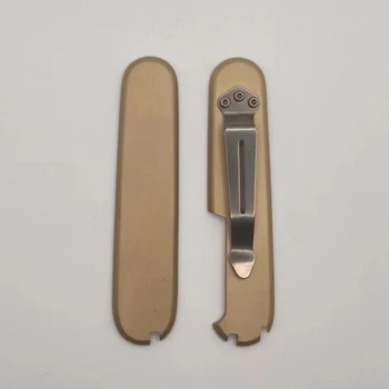 1 Pár Mosaz Nůž Rukojeť Váhy pro 91 milimetrů Victorinox Švýcarské Armádní Nože S pocket klip
