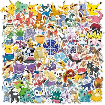 10/30/50/100ks Roztomilý Pokémon Samolepky Anime Karikatura Obtisky Graffiti Kytaru Skateboard Notebook, Vodotěsné Nálepka Děti Hračky Dárek