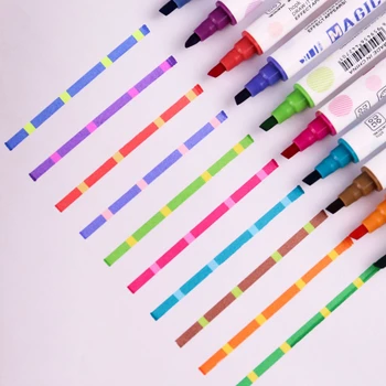 10pcs Magic Variabilní Barva Kreslení Pero Set změněnou barvu Zvýrazňovače fixy Scrapbooking, Výtvarné Potřeby Papírnictví Školní