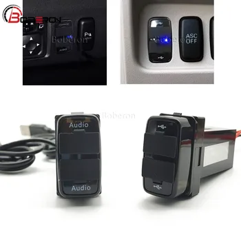 1KS Auto Audio U-disk Flash Dual QC3.0 Rychlé Nabíjení Telefonu Adaptér Pro Mitsubishi Outlander Lancer EX ASX Pajero V73 V93 V97