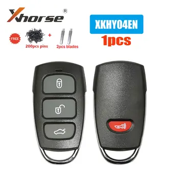 1ks/hodně Xhorse XKHY04EN Univerzální VVDI Drát Klíče Dálkového ovládání 4 Tlačítka Auto Dálkové Klíč pro VVDI Mini Klíč Nástroj VVDI2 s Lopatkami, Kolíky