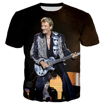 2023 Nový Design Tees 3D Vzor Tištěné T-Košile Rock Zpěvák Muže Letní Ležérní Móda O-Neck Krátký Rukáv T-Shirt Topy Oblečení