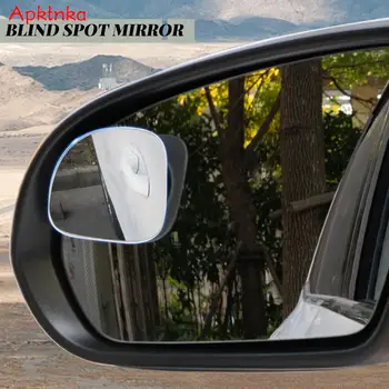 2ks Univerzální Auto Blind Spot Zrcadlo Bezrámové 360 Stupňů Široký Úhel Teleskopické Inspekční Parkování Zrcadlo Auto Příslušenství