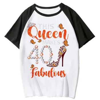40 Narozeniny tričko ženy streetwear vtipné tričko dívka 2000s grafické streetwear oblečení