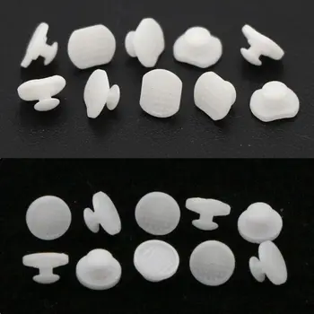50ks Zubní Ortodontické Keramické Kulturní Tlačítko Nosných Kolo Obdélníkové Základny