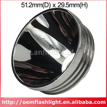 51.2 mm(D) x 29.5 mm(H) SMO Hliníkový Reflektor pro Cree XML / Cree XHP-50