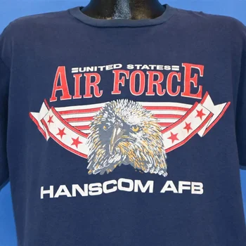 90. let USAF Spojené Státy letectva Základnu Hanscom Massachusetts Bald Eagle Vojenské tričko Velké