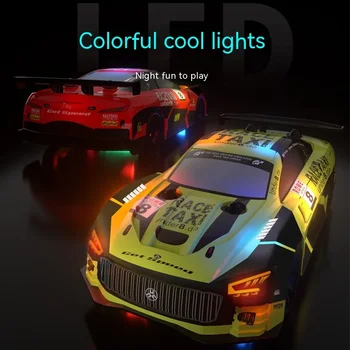 Auto na dálkové ovládání Světlo drift barevné cool světla závodní model, hračka auto, bezdrátové dálkové ovládání čtyři kola 360 řídit racin