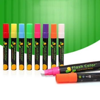 Candy Barva Tekutá Křída Erasable Zvýrazňovač Fluorescenční Marker Pen Na Tabuli Graffiti Pro Malování Graffiti Office Supply