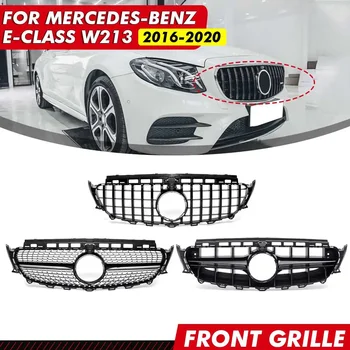 Diamant/GTR Styl Auto Přední Horní Gril Chladiče Pro Mercedes Benz W213 E200 E300 E400 E43 AMG 2016-2018 Závodní Gril body Kit