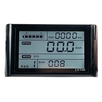 Ebike SW900 LCD Displej Metr Ovládání Elektrické Kolo Měřič Rychlosti Kontroly/Nastavení 24-72V