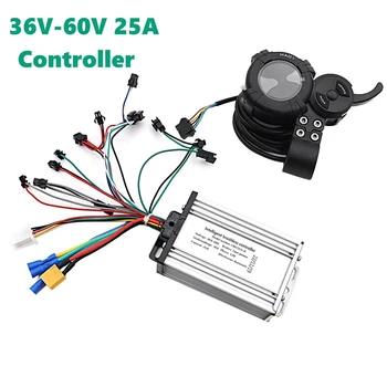 Elektrický Skútr 36V-60V 25A Střídavý Regulátor+36V-72V MA01 LCD Displej Pro 6 Trubice Univerzální Regulátor