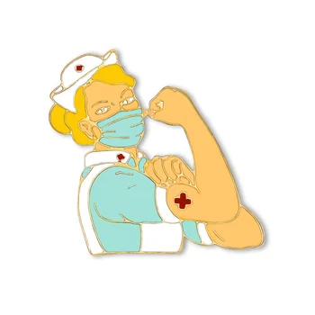 Harong Nové Silné zdravotní Sestra Pin Nádherné Módní Zdravotnického Pracovníka Lepel Odznak Brož pro Nemocnice, zdravotní Sestra, Přátelé Šperky Dárek
