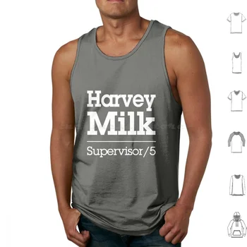 Harvey Milk Retro Kampaň Designu Tank Topy Tisk Bavlny Harvey Milk Politice Demokrat, Politik Práva Občanského
