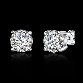Hot prodej Jemné 925 Sterling silver diamond stud náušnice pro ženy módní Kouzlo svatební party klasické šperky vánoční dárky