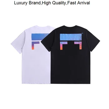 jarní 23ss Letní Ulici trend klasické gradient print pánské a dámské Krátký Rukáv T-Shirt