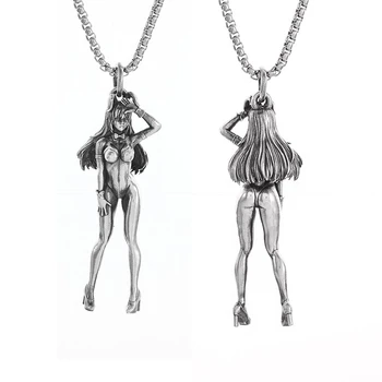 Jedinečný Design Sexy Bunny Dívka S Velkými Dlouhé Nohy Přívěsek Náhrdelník Jednoduchá Osobnost Hip Hop Šperky Dárky pro Muže a Ženy