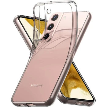 Jednoduché, Jasné, Silikonové Telefon Pouzdro Pro Samsung Galaxy S22 S21 S20 FE Plus Ultra Tenký Čirý Měkký Zadní kryt Plný Kryt Shell Coque