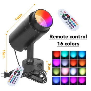 Jevištní Reflektor LED RGB Lamp Dálkové Ovládání Nastavitelný Atmosféru Dekoraci Vnitřní Stropní Světlo KTV Bar Disco Neonové Osvětlení