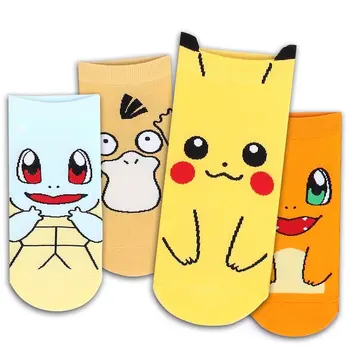 Karikatura Pokemon Roztomilé Anime Postavy Psyducka Pikachu Ponožky pro Děti Cosplay Rekvizity, Doplňky, Ponožky, Kotníkové Ponožky, Krátké