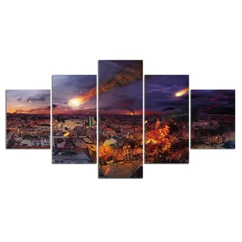 Katastrofa meteorit Zeď, Obrázky na Zeď Umění Malby na Plátno, Plakáty a Tisky Domova