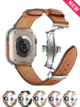Kožený Popruh Pro Apple watch band 45mm, 44mm 49mm 40mm 41mm 45 mm watchband náramek pásek correa iwatch serie 3 5 6 SE 7 8 ultra