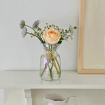 Květinové Vázy pro Domácí Dekor Skleněná Váza Rustikální Květiny Uspořádání Stolu, Ozdoby, Sušených Květin, Rostlin, Vázy