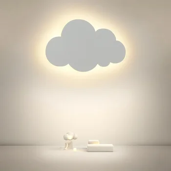 LED Cloud Touch On/Off Vypínač Nástěnné Svítidlo Moderní Obývací Pokoj Dívka Ložnice Dětí Děti Minimalistické Dekorace Bílá Stmívání