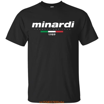 Minardi F1 Tým Od roku 1989 T-Shirt Black-Krátké Pánské Streetwear Velikost S-4Xl