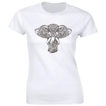 Módní Slon Symbolické Duchovní Zvíře Košile | Hinduistické Designer Milence Dámské Tričko