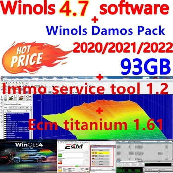 Nejnovější Winols 4.7 Software + 93GB WINOLS DAMOS Velký Archiv Damos Mappacks NOVÉ 2022 2021 2020 Chip Tuning Mapy Soubory ECU Mappack