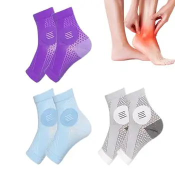 Neuropatie Ponožky 3Pairs Ploská Kompresní Ponožky Prodyšné Pohodlné Kotníkové Ponožky Úlevu Sportovní Ponožky Pro Arch A Pata