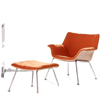 Nordic Light Luxusní Designový Rozkládací Křeslo Minimalistický Tkaniny Jednání, Volný Čas Židle