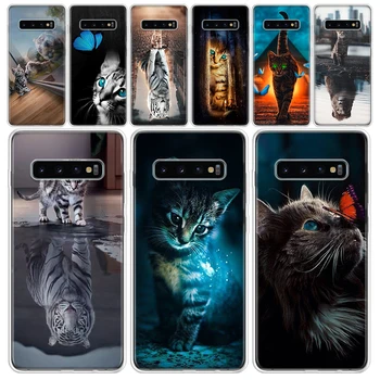 Pohodě Zvířat Big Cat Tygr Transparentní Soft Telefon Pouzdro pro Samsung Galaxy S23 S22 S21 Ultra S20 FE S10 Plus S10E S9 S8 + S7 Kryt