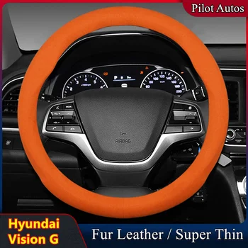 Pro Hyundai Vision G Auto Volant Kryt Bez Zápachu Super Tenké Kožešiny Kůže Fit 2015