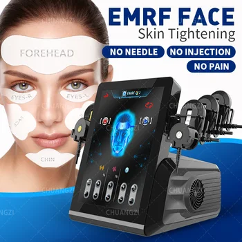 Profesionální Obličeje Elektrostimulace Emrf Tvář Ems RF Face Lifting Stroj PEFACE Vyřezávat Tvář, Podložky Masér Zařízení