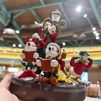 Původní 2022 Shanghai Disney karikatury Mickey Minnie Donald Duck Vánoční ozdoby, Sošky dárkové kolekce
