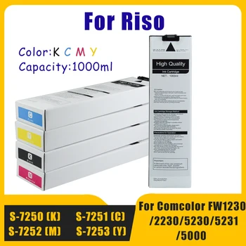 S-7250 7251 S-7252 7253 Kompatibilní Inkoustová Kazeta Pro Riso Comcolor FW1230 FW2230 FW5230 FW5231 FW5000 Inkoustové Tiskárny S čipem