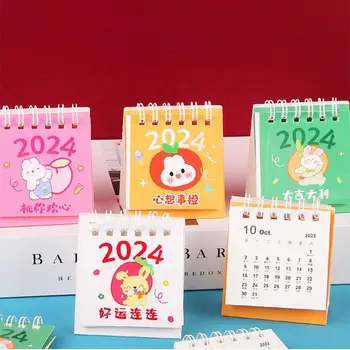 Stojí Flip Kalendář Mini, Stolní Kalendář Plánovač Denní Rozvrh 2024 Kalendář Organizátor Každoroční Agendy