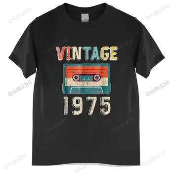 T-shirt men O-krk hot prodej 46Rd Dárek k Narozeninám Vintage 1975 43 Let Starý Mixtape T Košile mužské bavlněné tričko větší velikosti