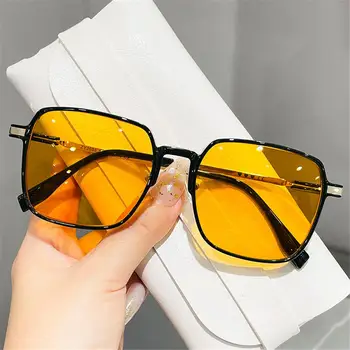 Trendy UV Ochrana Náměstí Vintage Dámy Sluneční Brýle Odstíny Nadrozměrných sluneční Brýle, Čirý Rám sluneční Brýle