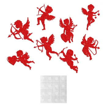 Valentýna Dekorativní Samolepky na Okno Cupid Téma Obtisky pro Party Ornament Windows