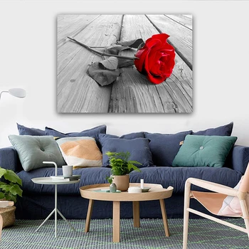 Velké Velikosti Červené Růže Květ Obraz Moderního Domova Tisknout Giclee Tisk Plátno Plakát Tiskne Vlastní Umění Zdi obrázky