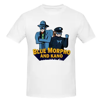 Venture Bros. Modrá Morpho A Kano T Shirt O-krk Bavlna Krátký Rukáv Trička na Zakázku