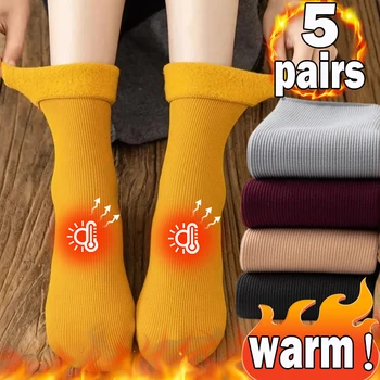 Zimní Zahustit Teplé Krátké Punčochy pro Ženy, Termální Kašmírový Vlněné Ponožky Snow Sametové Boty Podlaze Domů Calcetines Mujer