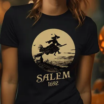 Čarodějnice Ze Salemu 1692 Vintage Halloween Strašidelné Styl Tričko